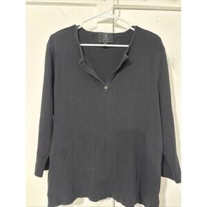 Vintage LRL Ralph Lauren Lans Co Blk XL Ribbed Knit